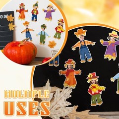 48 PCS Fall Scarecrow Bulletin Board Photo Cutout Paper Shapes 100 Glue Points