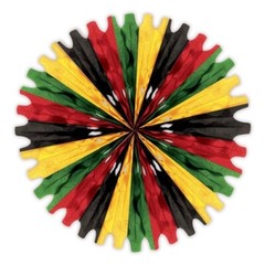 Beistle Celebrate Black History 25in Hanging Paper Tissue Fan Decoration
