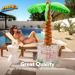 60 Inflatable Palm Tree Cooler Beach Theme Decor Pool Party Decorations Luau