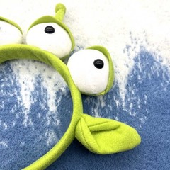 CHAOYUN 1PCS Green Toy Story Alien Headband Stretchy Plushy Three-eyed Headba…