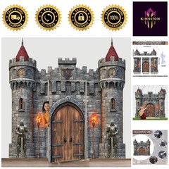 Colorful Medieval Castle Door Covers – Perfect for Birthday & Halloween