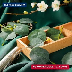 WILLBOND 400+ Pcs Eucalyptus Leaves, Fake Eucalyptus Petals Boho Wedding Table D