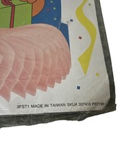 Vintage 90s Teddy Bear Birthday Cutout honeycomb centerpiece. Original packaging