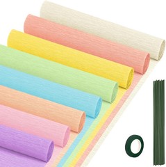 Crepe Paper Streamers 8 Rolls 10 x 98Inch 8 Pastel Colors Crepe Paper Sheets