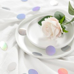 Iridescent Disco-Holographic Party-Decorations Confetti – 300pcs Wedding Birt…