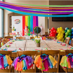 Gold Pink/Silver Blue/Gold Rainbow Burlap Banner 1St Rainbow Party Decoration Fi