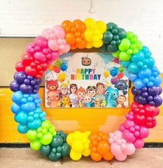 Assorted Rainbow Latex Balloons, 100 Pack 12 Inch round Helium Bright Color Ball