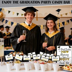 25 Pcs Graduation Candy Buffet Party Decoration Graduation Table Candy Bar Sn…