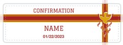 CONFIRMATION CONFIRMACION NAME’S PERSONALIZED STICKER DIFFERENT SIZES NEW !!!