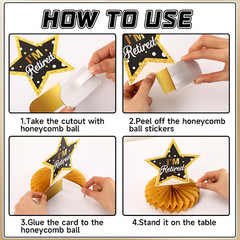 10 Pcs Retirement Party Decorations, Retirement Party Supplies Retirement Table