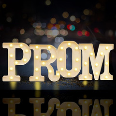 4-Piece Illuminated PROM Letters Kit for Graduation Decorations, Class of 2026