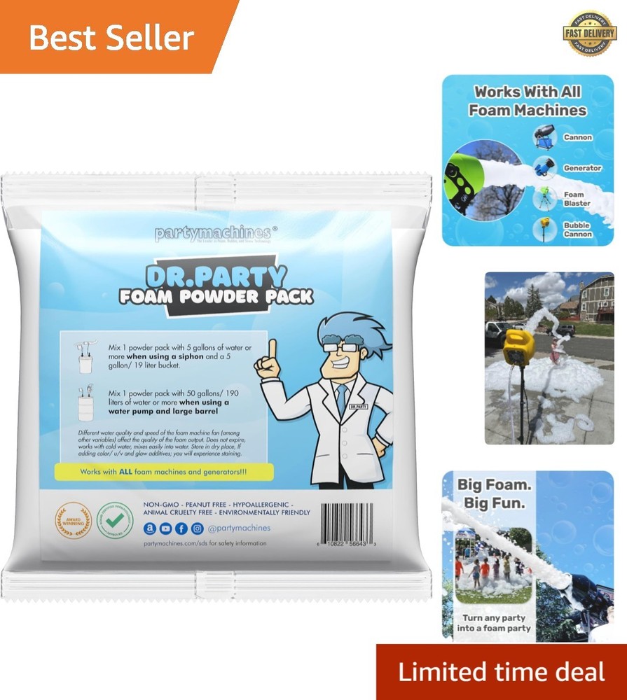Create Stress-Relieving Foam: Dr.Party Powder Mix for Events & Parties!