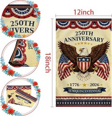Durable 250th Anniversary Flag Featuring Bald Eagle – 4th of July Decor