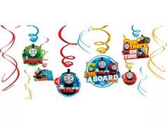 Thomas Birthday Party Decorations Balloons BackDrop Swirls Centerpieces The Tank