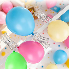 10 Pack Clear Plastic Balloon Arch Clips(3.5 Inch) Spring Clamps Backdrop Balloo
