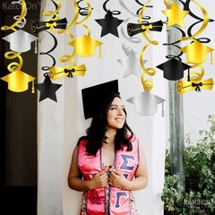 KatchOn Hanging Graduation Decorations 2026 | Black and Gold Graduation Hangi…