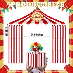 7 Pcs Circus Carnival Theme Party Decorations Circus Cardboard Tent 47 x 51 R…