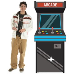 ARCADE GAME Lifesize CARDBOARD CUTOUT Standup Standee Poster Prop 80s Video Game