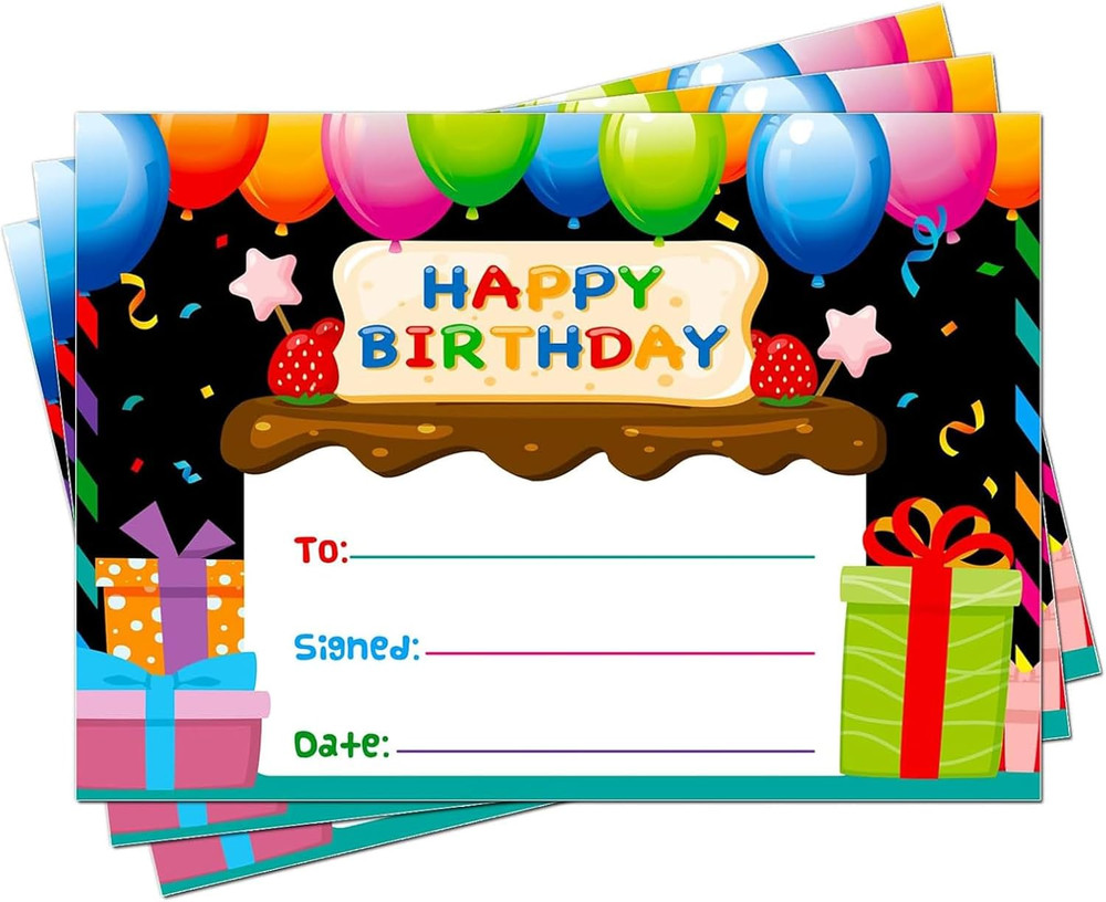 Birthday Certificates for Kids Classroom – 36PCS Happy Birthday Award Gifts for