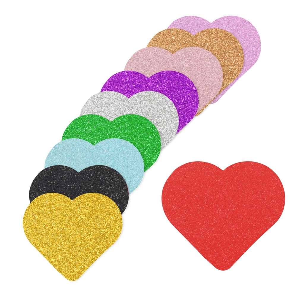 30 Pack Heart Cutouts Paper Bulletin Board Decorations Multi-Color 3.4×3.1 In…