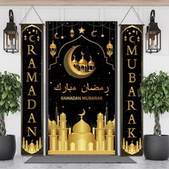 3 Pcs Hanging Banner LED Decoration Set 71 x 35.4/11.8 Inch Lighted Backdrop …