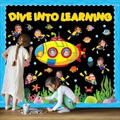 Back to School Bulletin Board Decor Under The Sea Ocean Fish 89 PCS