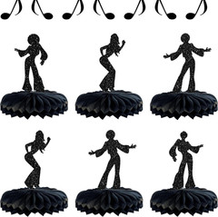 8Pcs 70’S Disco Party Decorations 70S Disco Dancing Honeycomb Table Centerpiece