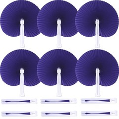 20Pc Paper Folding Hand Fans, Wedding Party Decor for Guest DIY Pink Round