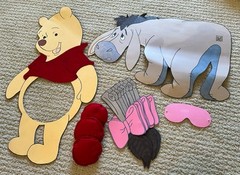 Vintage Handmade Winnie The Pooh Bean Bag Toss & Pin The Tail On Eeyore Games