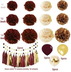 Graduation Decorations Maroon Gold 2025/Burgundy Maroon Graduation Party Deco…