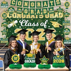 2026 Graduation Decorations Set – Class of 2026 Congrats Grad Backdrop Banner…
