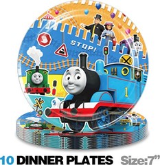 43PCS Thomas Train Party Supplies Set Plates Balloons Banner Cake Toppers