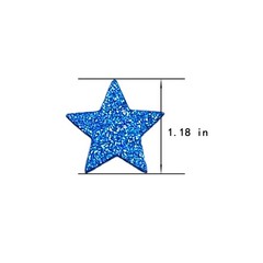 Blue Glitter Star Shaped Table Confetti Scatter Party Decors 1.2 In 200PCS