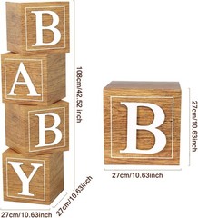 Versatile Brown Baby Shower Boxes – 4 Count for Gender Reveal & Birthday Parties