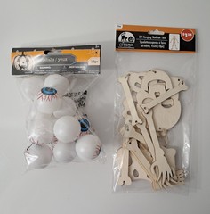 Skeleton Wood kit 1 DIY & Plastic 22 Pc Eyeballs Halloween Party New In Package