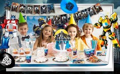 114Pcs Transformer Birthday Decoration Transformer Party Supplies Balloon Plates