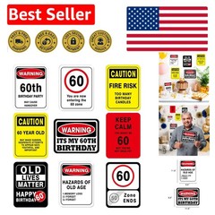 60th Birthday Decorations – 9 PCS Funny Yard & Wall Signs for Memorable Parties