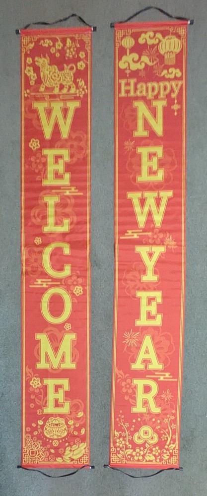 Chinese New Year Decorations Hanging Banners 71.5″ x 11.5″