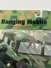 Army Camouflage Party Lot 5 Tablecloths, Centerpiece & 2 Mobiles Military Theme