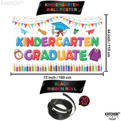 Kindergarten Graduation Backdrop – 72×44 Inch | Grad Backdrop | Kindergarten Gr