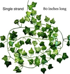 3 Pack (21Ft) Fake Ivy Garland Artificial Vines Leaf Flower 21FT, Green