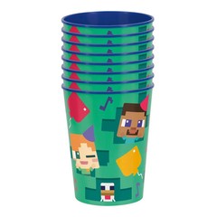 MINECRAFT 40PC. Party Kit for 8 (Large Plates, Small Plates, Napkins & Cups)-NEW