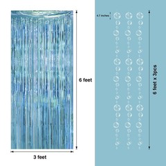 Pool Party Decorations Bubble Garland Mermaid Backdrop Under The Sea Ocean Theme