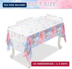 Patimate Gender Reveal Decorations Disposable Tablecloths – 3 Pcs Pink and Blue