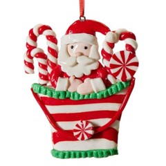 Christmas Soft Pottery Pendant Santa ChristmasTree Ornament