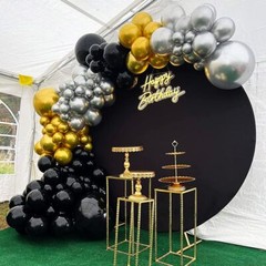 Round Backdrop Cover 7.5ft Wrinkle Free for Photography Wedding Birthday Party
