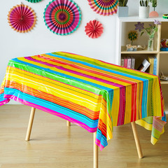 6 Pack Cinco de Mayo Plastic Tablecloths 54×108 Fiesta Mexican Theme Table Cover
