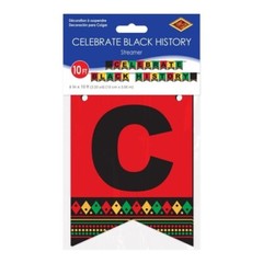 Beistle Celebrate Black History Spell Out 10ft Streamer Party Decoration