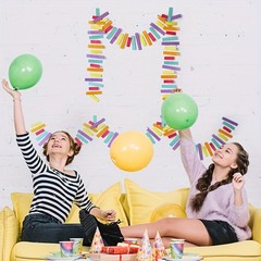 Colorful Paper Banner Decoration Set | Party Holiday Decoration Rainbow Hanging