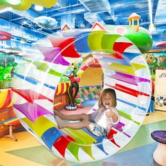 65″ Giant Inflatable Wheel Roller, Colorful Water Rolling Wheel Float for Kid…